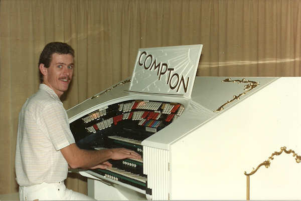 John Pound at the Compton organ