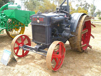 A Case tractor in the static machinery exhibition