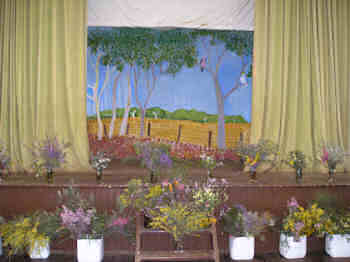 The annual wildflower display in the Hall