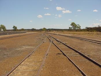 The railway yard looking north