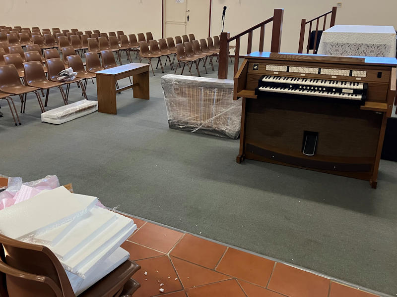 The organ installation at the Bible Presbyterian Church in Mount Pleasant