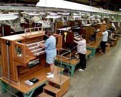 Organs being manufactured in the factory