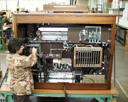 Organ console during manufacture