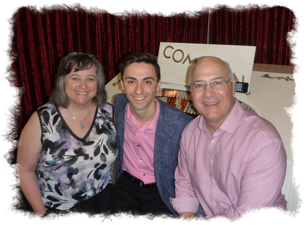 Nathan Avakian and his parents after the concert in 2017