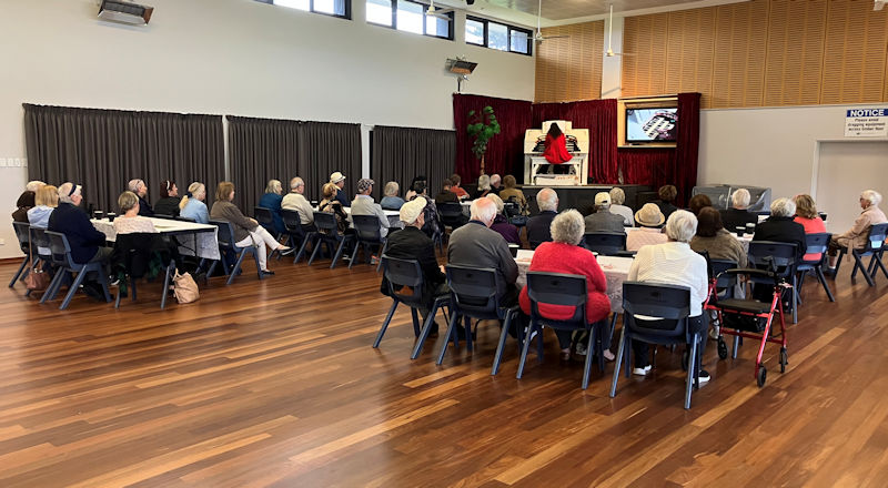 A concert for the Belmont Seniors Club in September 2023